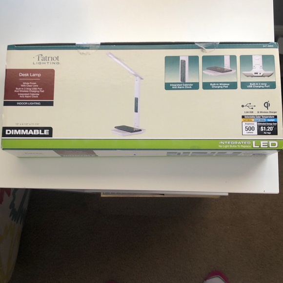 LED DESK LAMP WITH WIRELESS CHARGER, USB CHARGING PORT - Picture 3 of 3